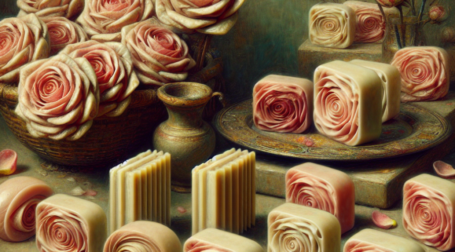 make a image of rose petal soap