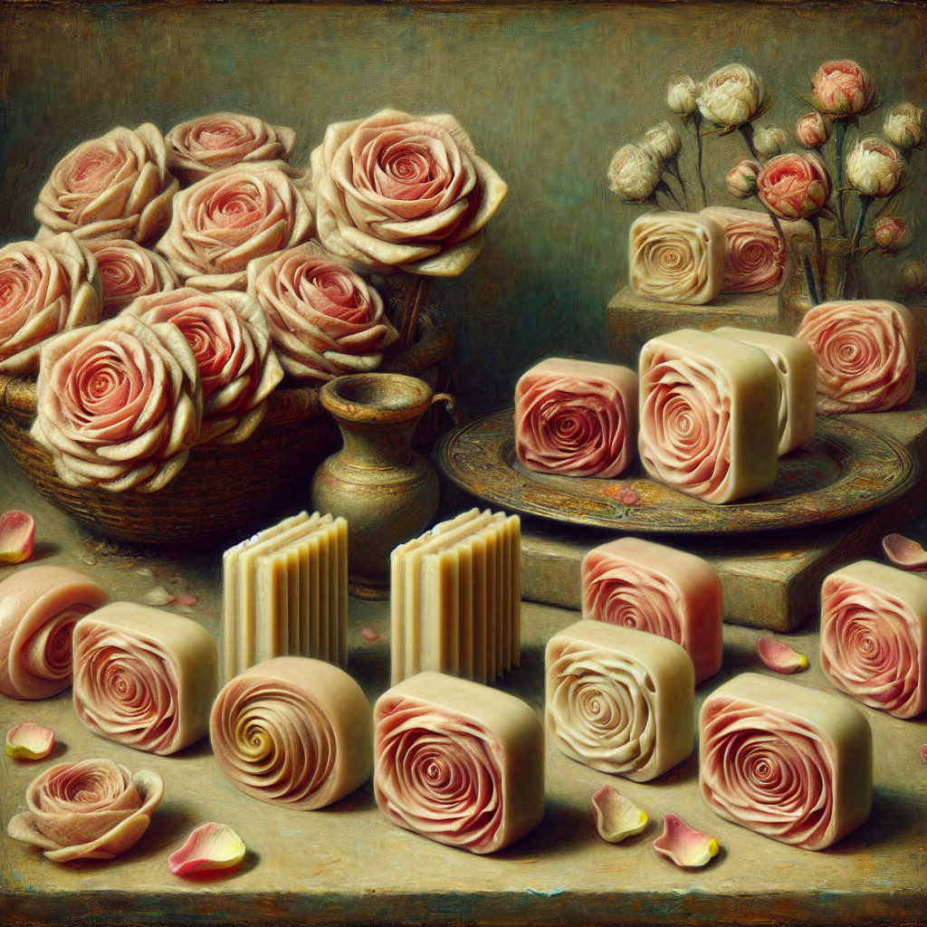 make a image of rose petal soap