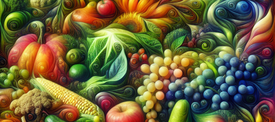 A vibrant image of fresh fruits, vegetables, or plants to symbolize natural health and wellness.