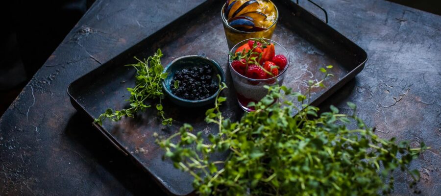 photography of fruits on a tray