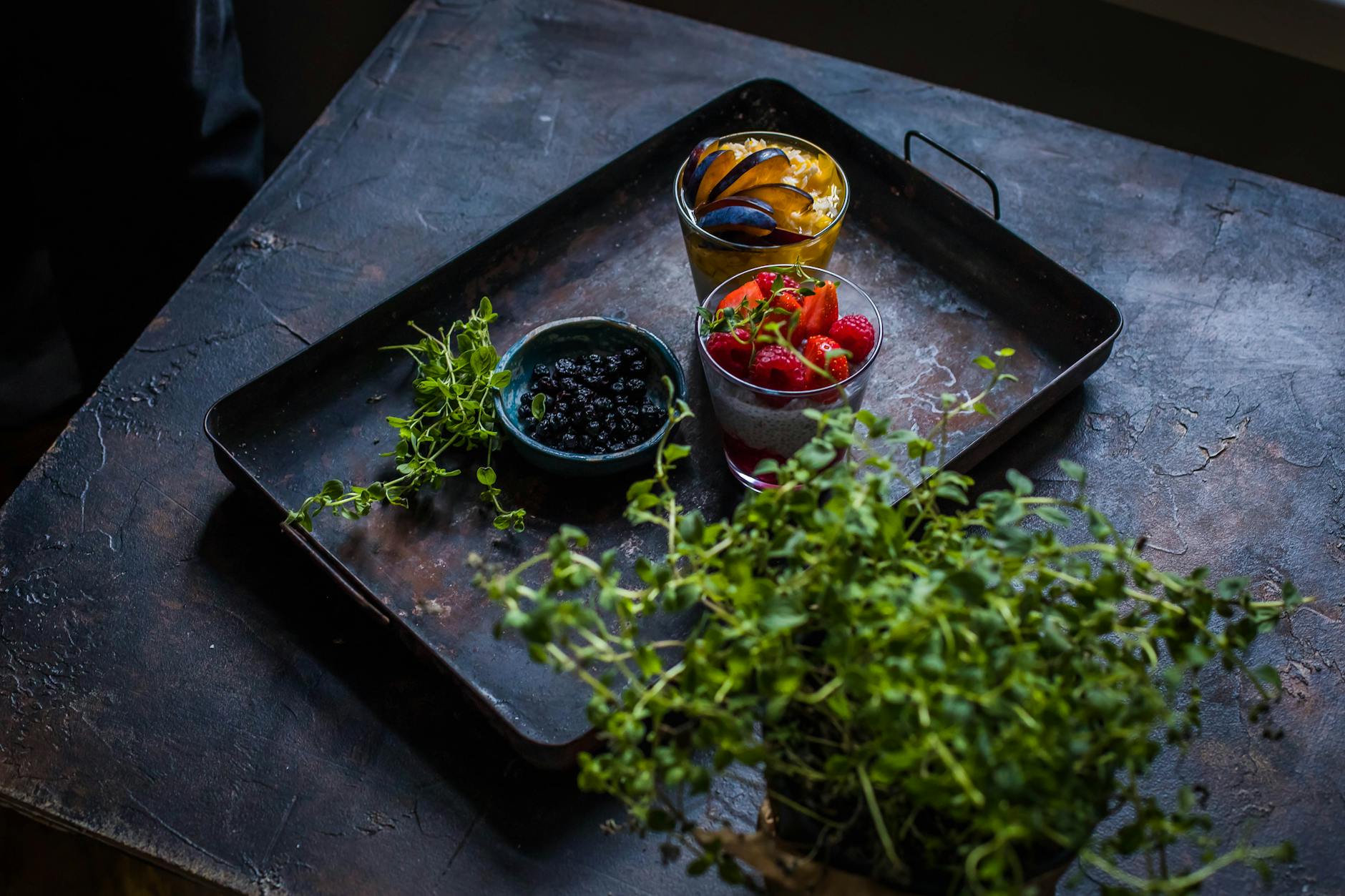 photography of fruits on a tray