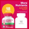 SmartyPants Organic Women’s Multivitamin Gummies: Biotin, Probiotics, Methylfolate, Omega 3 (ALA), Vitamin D3, C, Vitamin B12, B6, A, K & Zinc, Inositol, Gluten Free, 120 Count (30 Day Supply)