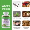 Paradise Herbs Earth’s Blend Women’s Once Daily Multivitamin with Iron, 48 Organic Superfoods, Probiotics, Antioxidants, Vitamins A, B12, C, D, K2, 120 Capsules