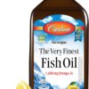 Carlson - The Very Finest Fish Oil, 1600 mg Omega-3s, Liquid Supplement, Norwegian, Wild-Caught,...