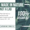 Organic Plant D3 + K2 | 5000 iu D3 + 120 mcg K2 as All-Trans MK7 from MenaQ7 – 100% Whole Food, Raw & Vegan | Enhanced Digestion with Prebiotic & Superfood Complex  D3 from Organic Algae (60 Count)