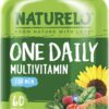 NATURELO Mens Multivitamins - One Daily Multivitamin for Men with Vitamins, Minerals & Organic Whole Foods, Boost Energy & Health, Non-GMO, 60 Vegetarian Capsules