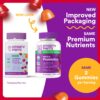 SmartyPants Organic Toddler Multivitamin Gummies: Probiotics, Omega 3 (ALA), Vitamin D3, C, Vitamin B12, B6, A, K & Zinc, Beta Carotene, Gluten Free, Three Fruit Flavors, 60 Count (30 Day Supply)