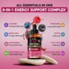 USDA Organic Vitamin B-Complex B5 Pantothenic Acid | B12 Methylcobalamin | B1 Thiamine | B6 Pyridoxine | B7 Biotin | B9 Folic | B3 Niacinamide – B Complex Liquid Drops, Made in USA Supplement, 2fl oz