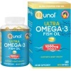 Qunol Fish Oil Omega 3 Mini Softgels, 1000mg Omega 3 EPA + DHA, Ultra Pure Supplements, Heart...