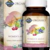 Garden of Life Organics Organic Multivitamin for Women - Womens Multi with Vitamin C, D, Folate, B6, B12, Biotin, Iron, Vegan Whole Food Vitamins for Women, Energy, Skin, Nails, 60 Tablets