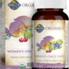 Garden of Life Multivitamin for Women - Organics Women's Once Daily Multi - 60 Tablets, Whole Food Multi with Iron, Biotin, Vegan Organic Vitamin for Women's Health, Energy Hair Skin and Nails