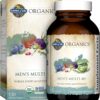 Garden of Life Organics Whole Food Multivitamin for Men 40+ 120 Tablets, Vegan Mens Multi for Health & Well-Being Certified Organic Whole Food Vitamins & Minerals for Men Over 40 Mens Vitamins