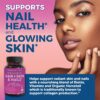 Organic Hair Skin Nails Vitamins for Women with Biotin 5000mcg and Vitamin E, Vegetarian-Friendly Supplements That Help Produce Keratin -120 Count