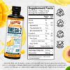Barlean’s Mango Peach Omega 3 Fish Oil Liquid Supplement with Vitamin D, 1080mg EPA & DHA Fatty…