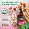USDA Organic Vitamin B-Complex B5 Pantothenic Acid | B12 Methylcobalamin | B1 Thiamine | B6 Pyridoxine | B7 Biotin | B9 Folic | B3 Niacinamide – B Complex Liquid Drops, Made in USA Supplement, 2fl oz
