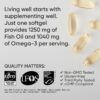 Sports Research Triple Strength Omega 3 Fish Oil Supplement – EPA & DHA Fatty Acids from Wild…