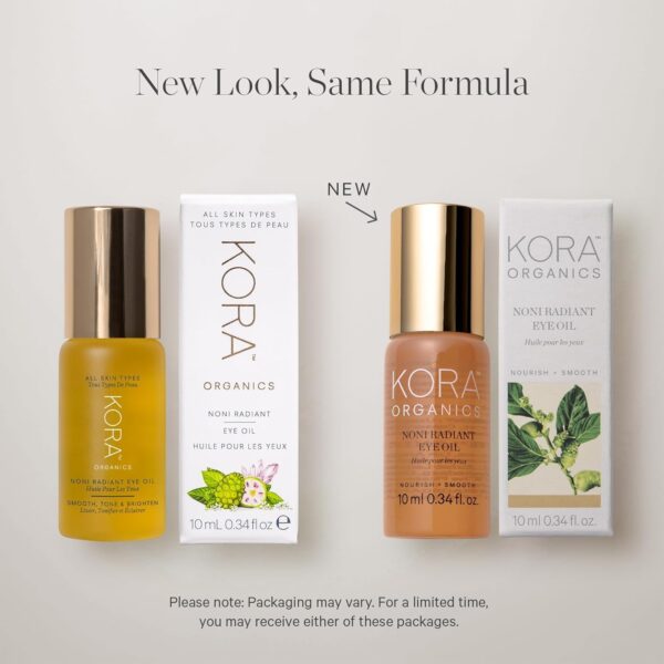 KORA Organics Noni Radiant Hydrating Under Eye Oil Roller, Smooth & Tone, Certified Organic,…