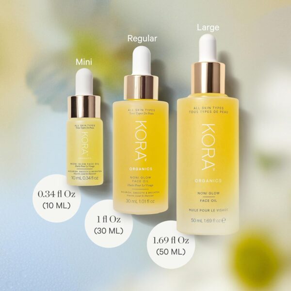 KORA Organics Noni Glow Hydrating Face Oil with Rosehip, Gua Sha Oil, Certified Organic, Cruelty…
