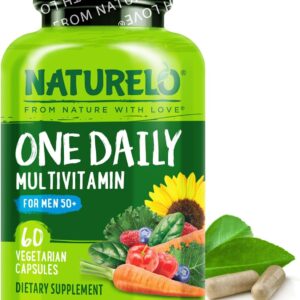 NATURELO Mens Multivitamins for Men 50+ - One Daily Multivitamin for Men with Vitamins, Minerals...