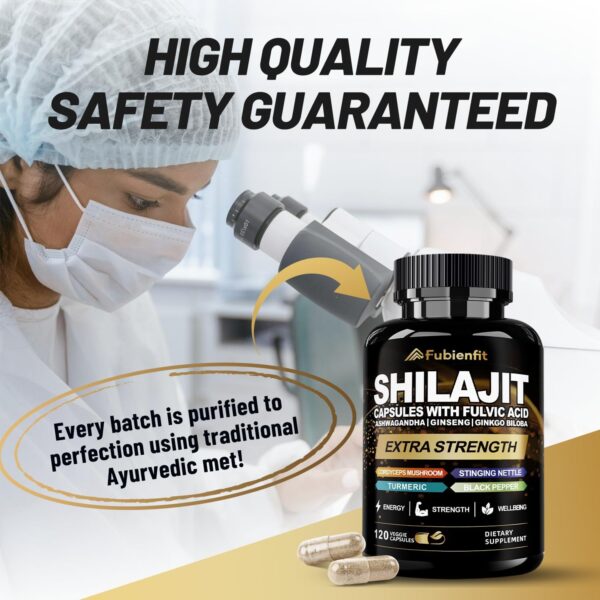 Shilajit Capsules – Premium Shilajit for Men – with Ashwagandha Ginseng and More Fulvic Acid for…
