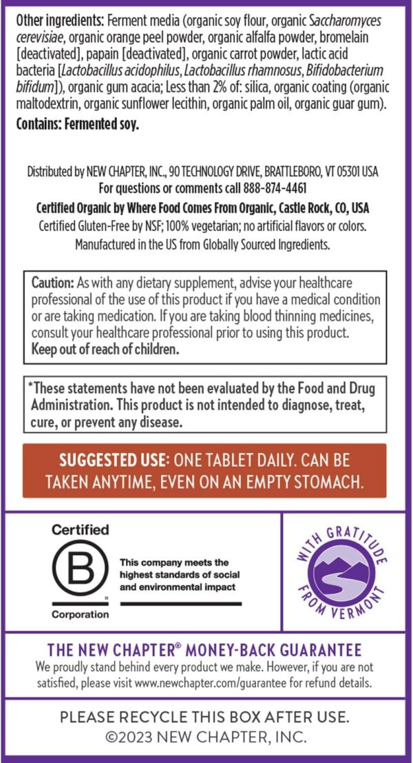New Chapter Men’s Multivitamin for Immune, Stress, Heart + Energy Support with Fermented…