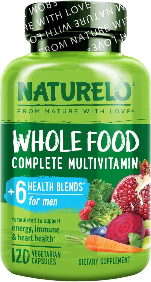 NATURELO Mens Multivitamins - Whole Food Multivitamin for Men with Vitamins, Minerals - 120...