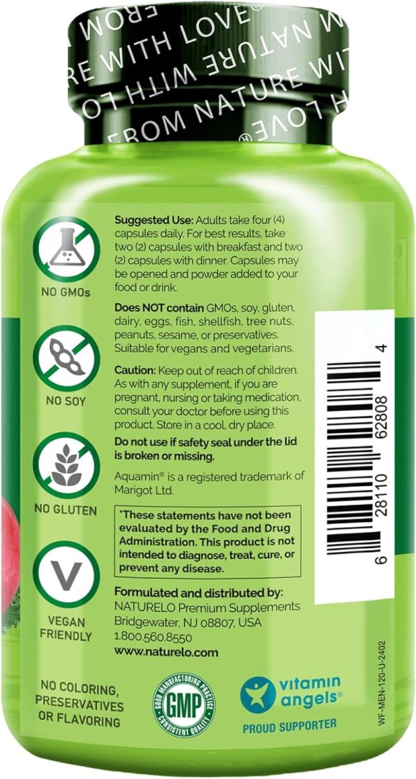 NATURELO Mens Multivitamins – Whole Food Multivitamin for Men with Vitamins, Minerals – 120…