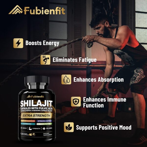 Shilajit Capsules – Premium Shilajit for Men – with Ashwagandha Ginseng and More Fulvic Acid for…