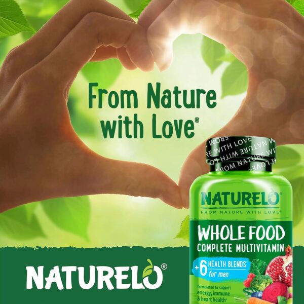 NATURELO Mens Multivitamins – Whole Food Multivitamin for Men with Vitamins, Minerals – 120…