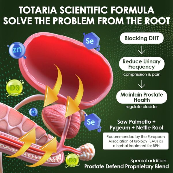 Organic Saw Palmetto – Prostate Health Supplements for Men with Ashwagandha Root, Stinging…