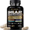 Shilajit Capsules - Premium Shilajit for Men - with Ashwagandha Ginseng and More Fulvic Acid for...