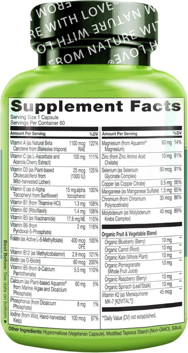 NATURELO Mens Multivitamins for Men 50+ – One Daily Multivitamin for Men with Vitamins, Minerals…
