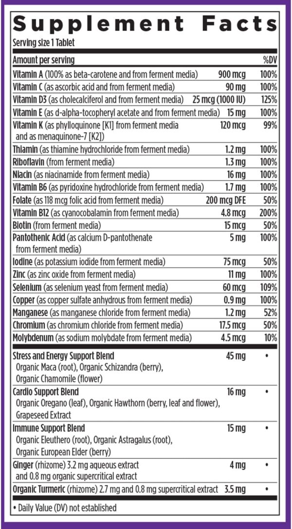 New Chapter Men’s Multivitamin for Immune, Stress, Heart + Energy Support with Fermented…