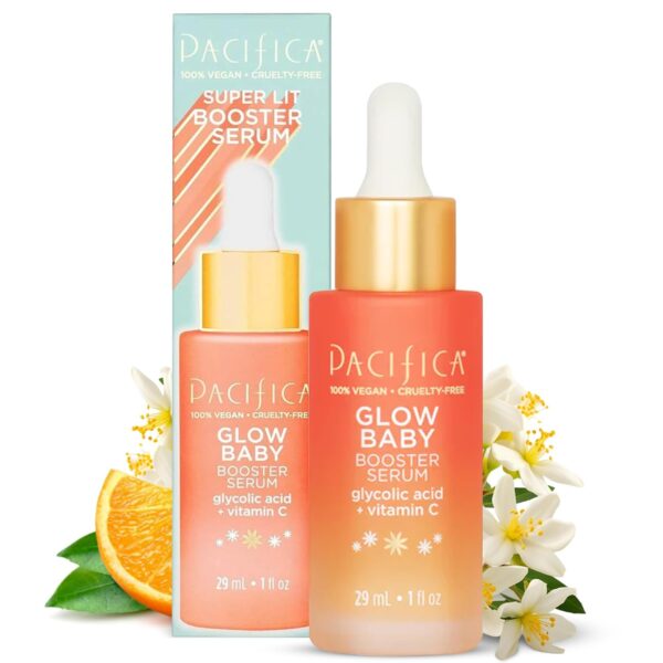 Pacifica Vitamin C Face Serum - Glow Baby Booster Facial Serum - Glycolic Acid Serum For Face -...