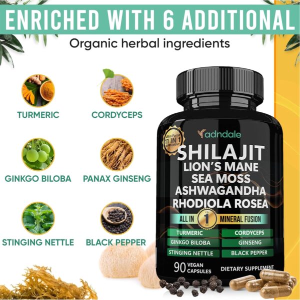 Shilajit Ultra Force 11-in-1. Pure Himalayan Organic Shilajit for Men and Women Capsules with…