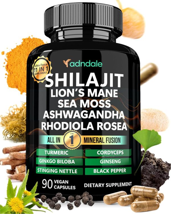 Shilajit Ultra Force 11-in-1. Pure Himalayan Organic Shilajit for Men and Women Capsules with...