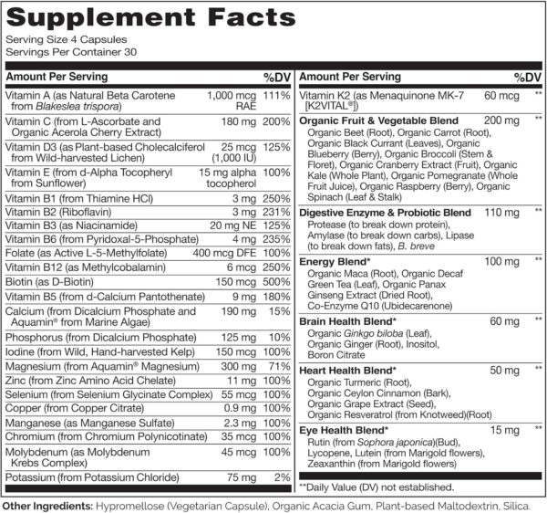 NATURELO Mens Multivitamins – Whole Food Multivitamin for Men with Vitamins, Minerals – 120…