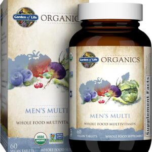 Garden of Life Organics Whole Food Multivitamin for Men, 60 Tablets, Vegan Mens Vitamins and...