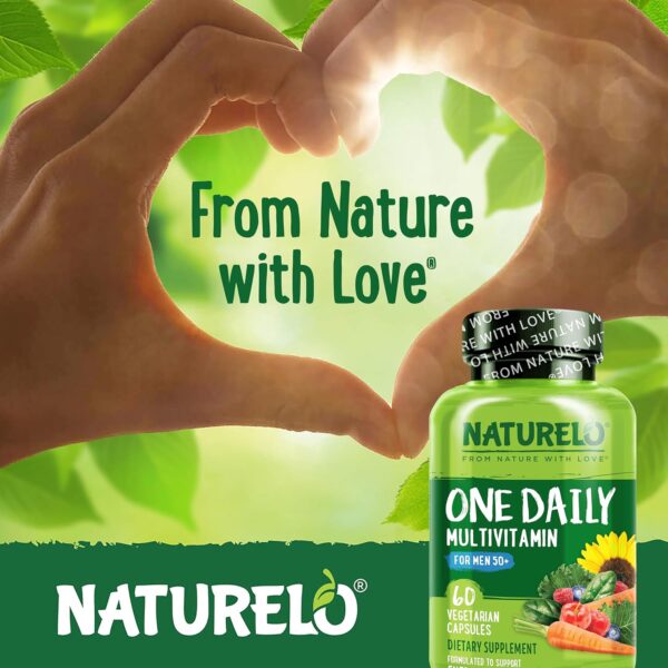 NATURELO Mens Multivitamins for Men 50+ – One Daily Multivitamin for Men with Vitamins, Minerals…