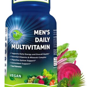 Men's Daily Multivitamin  Vegan Methylated Multivitamin for Men with Saw Palmetto, Biotin,...