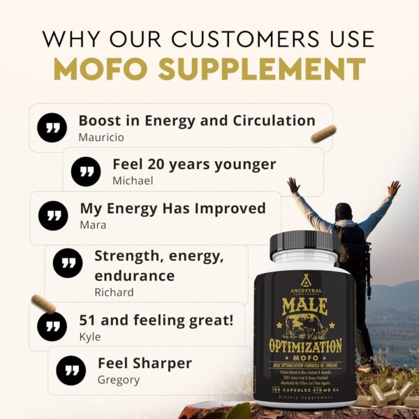 Ancestral Supplements Mofo, Supplements for Men, Support for Energy Levels and Overall Men’s…